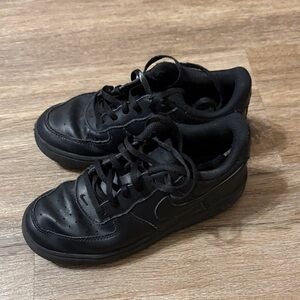 Nike Air Force 1-Kids Black Athletic Sneakers